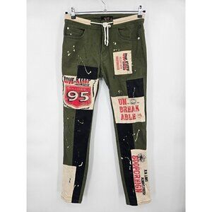 Kleep Premium Love To Kleep Pants Love Yourself Mens 30 x 31 Green